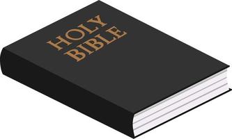 Holy Bible book isolated on white for web page, banner, social media vector