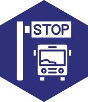 Bus Stop Vector Icon design