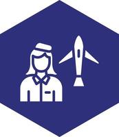 Flight Attendant Vector Icon design