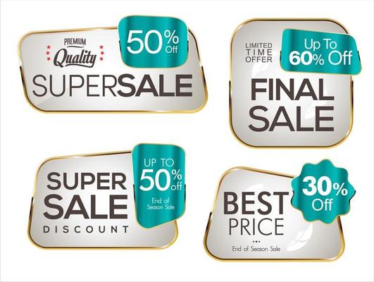 Super sale golden retro badges and labels collection