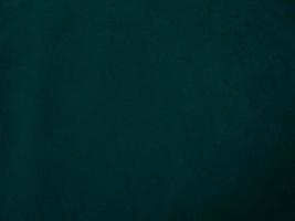 Dark green old velvet fabric texture used as background. Empty green fabric background of soft and smooth textile material. There is space for text.. photo