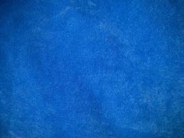 Blue velvet fabric texture used as background. Empty blue fabric background of soft and smooth textile material. There is space for text. photo