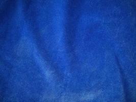 Blue velvet fabric texture used as background. Empty blue fabric background of soft and smooth textile material. There is space for text. photo