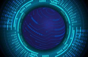 Modern Holographic Globe on Technology Background vector