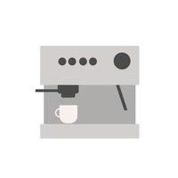 Coffee maker icon in flat color style. Coffee machine espresso for coffee shop, pastry, bakery, for menu cover, design of special offer. vector