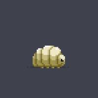 a larva in pixel art style vector