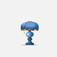 luxury lamp in pixel art style vector