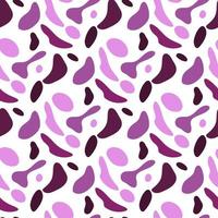 Abstract purple pattern with various elements in the form of rounded elongated figures. Chaotic vector texture with curved, oval shapes. Printing on textiles and paper. Printing on gift packaging