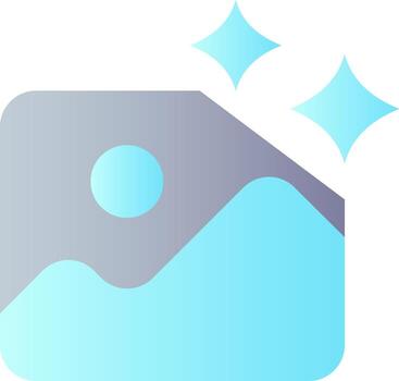 Photo editing flat gradient color ui icon. Retouch and improvement of image. Visual effect and filters. Simple filled pictogram. GUI, UX design for mobile application. Vector isolated RGB illustration