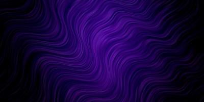 Dark Purple vector background with bent lines.