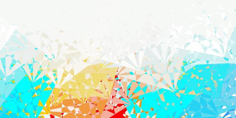 Light Blue, Yellow vector backdrop with triangles, lines.