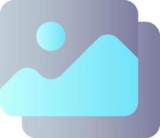 Set of pictures flat gradient color ui icon. Photo library. Multimedia management. Visual design. Simple filled pictogram. GUI, UX design for mobile application. Vector isolated RGB illustration