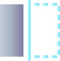 Crop video length flat gradient color ui icon. Splitting clip. Cut duration. Film editor instrument. Simple filled pictogram. GUI, UX design for mobile application. Vector isolated RGB illustration