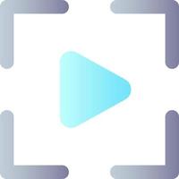 Video mode flat gradient color ui icon. Digital camera function. Electronic visual format. Film editor. Simple filled pictogram. GUI, UX design for mobile application. Vector isolated RGB illustration