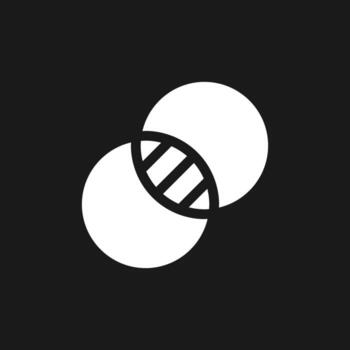 Double exposure dark mode glyph ui icon. Simple filled line element. User interface design. White silhouette symbol on black space. Solid pictogram for web, mobile. Vector isolated illustration