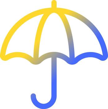 Umbrella pixel perfect gradient linear ui icon. Investment protection. Financial safety. Line color user interface symbol. Modern style pictogram. Vector isolated outline illustration