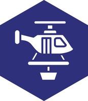 Firefighter Helicopter Vector Icon design