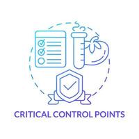 Critical control points blue gradient concept icon. Prevent and reduce risks. HACCP system element abstract idea thin line illustration. Isolated outline drawing vector