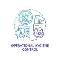 Operational hygiene control blue gradient concept icon. Sterile manufacturing. Planning approach to HACCP abstract idea thin line illustration. Isolated outline drawing vector