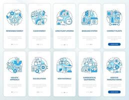 geotermia poder azul inducción móvil aplicación pantalla colocar. ventajas recorrido 5 5 pasos editable gráfico instrucciones con lineal conceptos. ui, ux, gui modelo vector