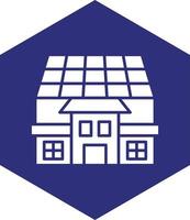 Solar House Vector Icon design