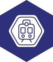 Railroad Crossing Vector Icon design