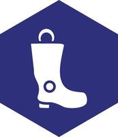 Firefighter Boots Vector Icon design