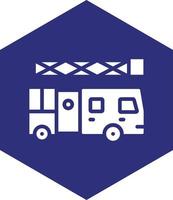 Ladder Truck Vector Icon design