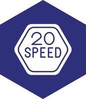 20 Speed Limit Vector Icon design