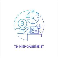 Thin engagement blue gradient concept icon. Influence on society. Encourage to act. Involve to vote abstract idea thin line illustration. Isolated outline drawing vector