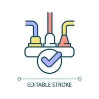 Electrical safety RGB color icon. Work space. Power optimization. Organized cables. Equipment protection. Isolated vector illustration. Simple filled line drawing. Editable stroke