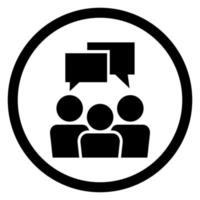 Speaking people vector icon. talk sign. speak illustration symbol.