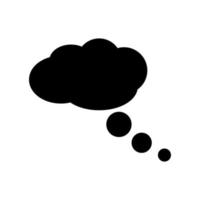 Cloud speech bubble vector icon.  Dialog illustration sign. Chat symbol or logo.