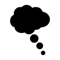 Cloud speech bubble vector icon.  Dialog illustration sign. Chat symbol or logo.