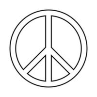 Peace vector icon. Love illustration sign. Peace symbol.