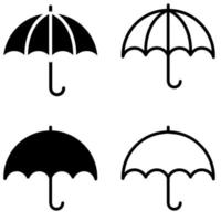 Umbrella icon vector set. rain illustration sign colleclion. weather symbol or logo.