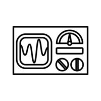 Oscilloscope icon vector. instrument for measurements illustration sign. physics symbol or logo. vector