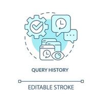 Query history turquoise concept icon vector