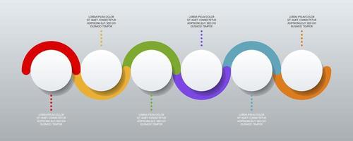 Infographics design template and icons with 6 options or 6 steps vector