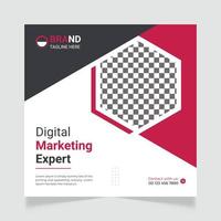 Digital business marketing social media post design template vector