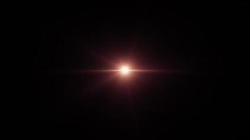 lus centrum roze rood ster optisch fakkels schijnen licht video