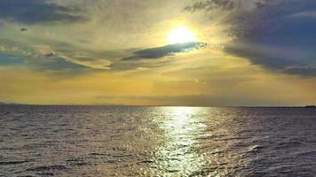 Calm Cloudy Seascape at Sunny Evening video