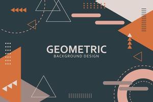 Flat design of abstract geometric background vector