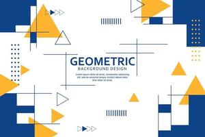 Colorful geometric background with flat shapes design vector