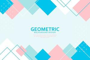 Colorful geometric background with flat shapes design vector