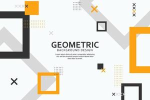 Colorful geometric background with flat shapes design vector