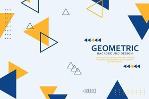 Colorful geometric background with flat shapes design vector