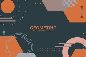 Flat design of abstract geometric background vector