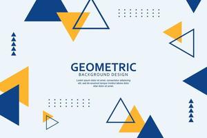 Colorful geometric background with flat shapes design vector