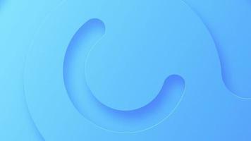 Bright blue abstract gradient background with gently rotating semicircles. This minimalist motion background is full HD and a seamless loop. video